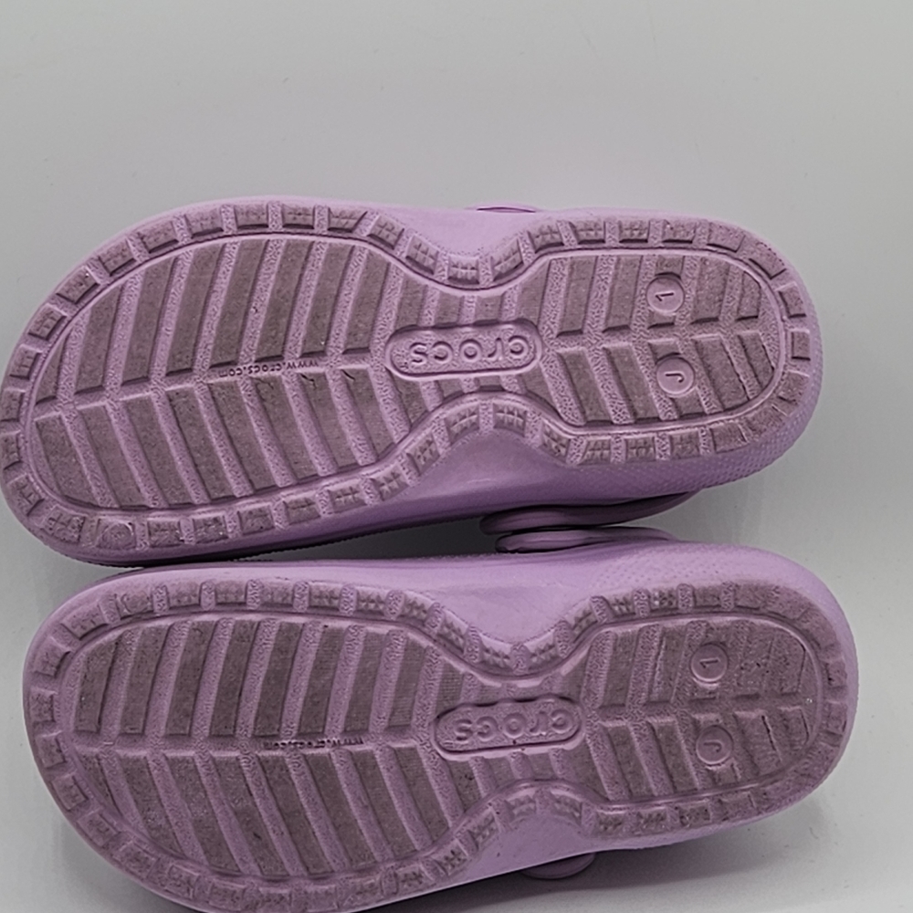 Crocs fleece lined clog purple lilac size 1 - Picture 8 of 15
